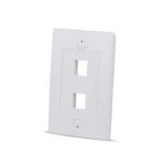 Face Plate 2 Puertos  RJ45 Blanco Connection